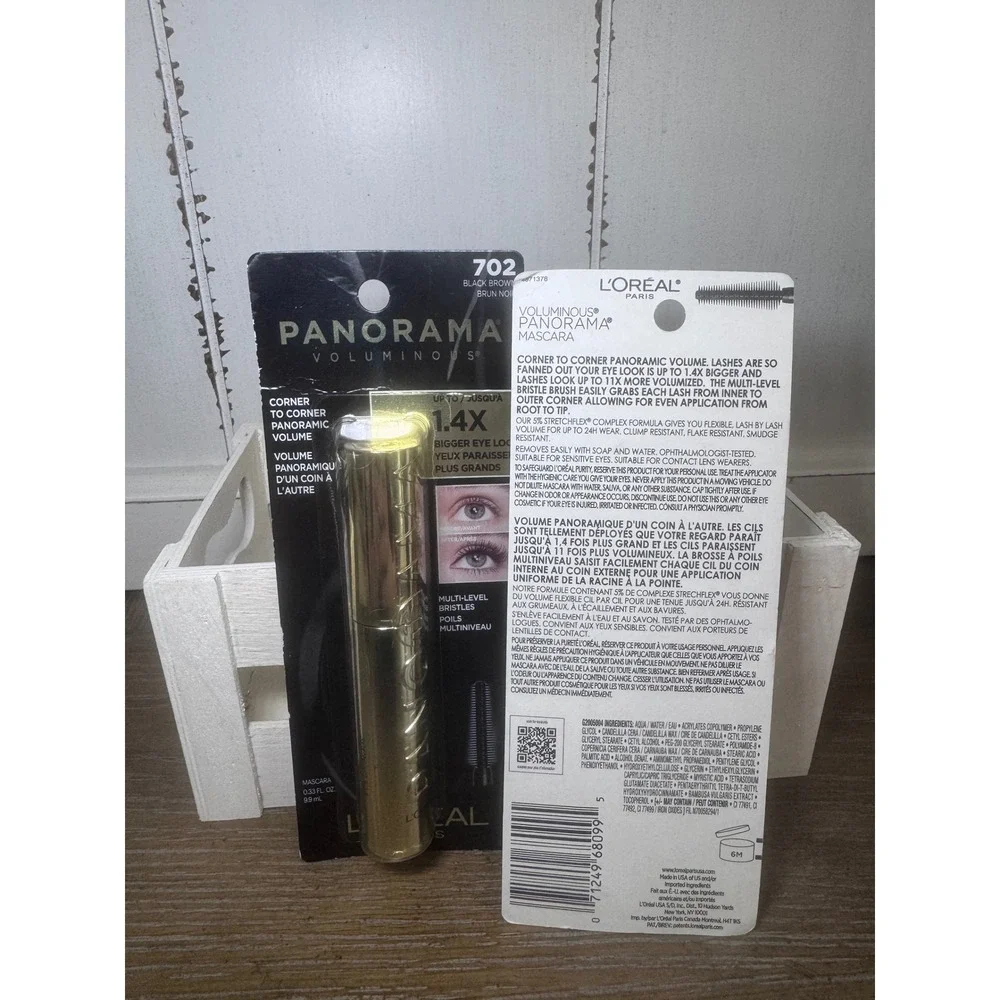2pk L'Oreal Voluminous Panorama Mascara 702 Black Brown 0.33oz Each New